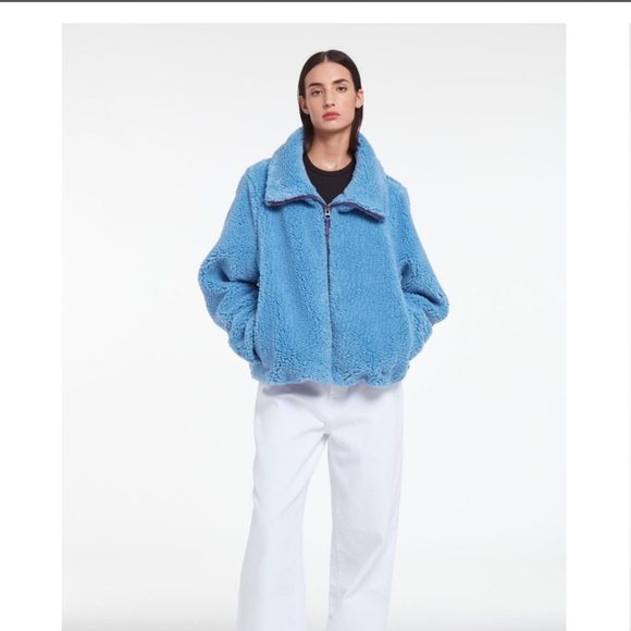 NWT Apparis Zip up fleece made in Plant Based Shearling. - Picture 3 of 10